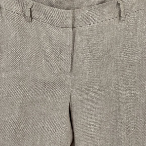 NWT Jones New York Wide Leg Linen Womens Pants sz 12 Gray Lagenlook Mid Rise - Picture 8 of 9